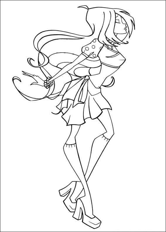 Winx Club Bloom Coloring Pages