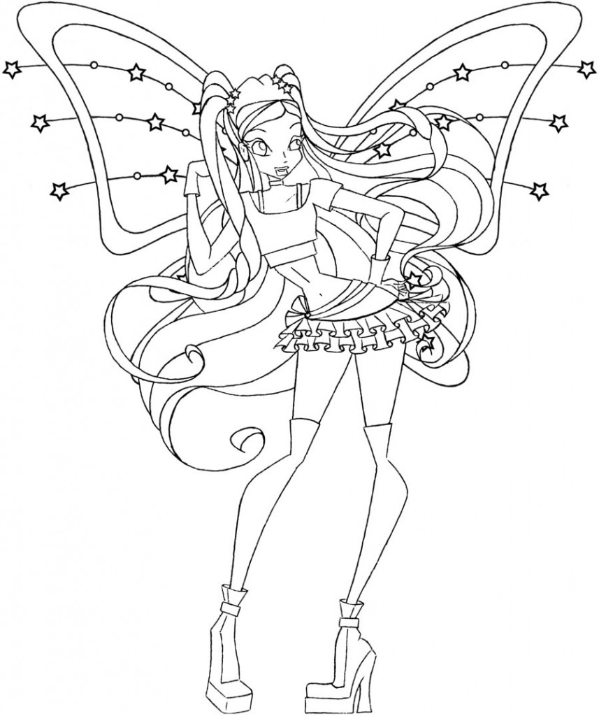 Winx Club Stella Coloring Pages