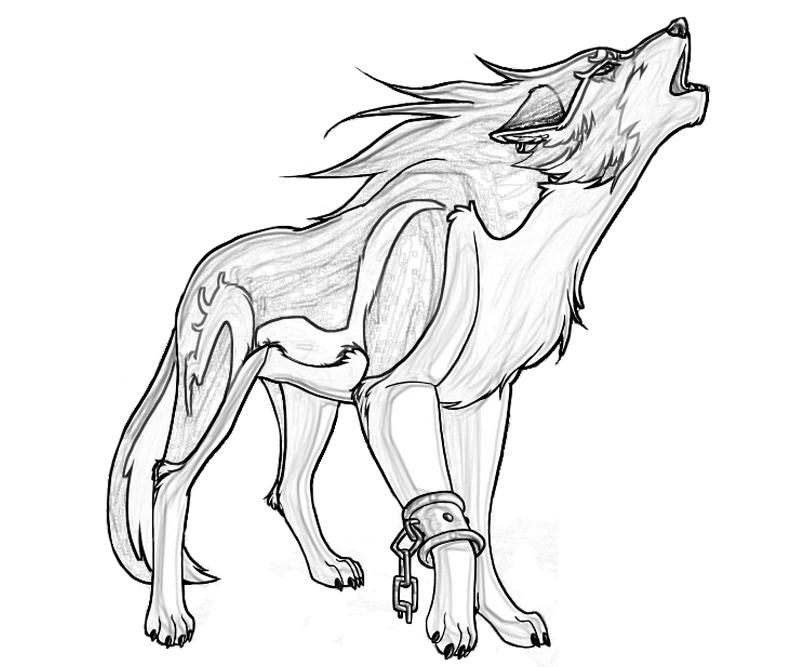 wolf coloring page