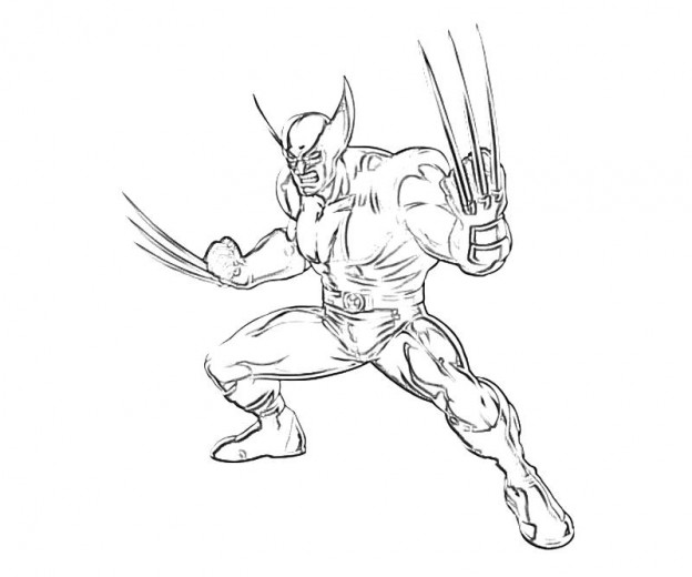 free printable wolverine coloring pages for kids