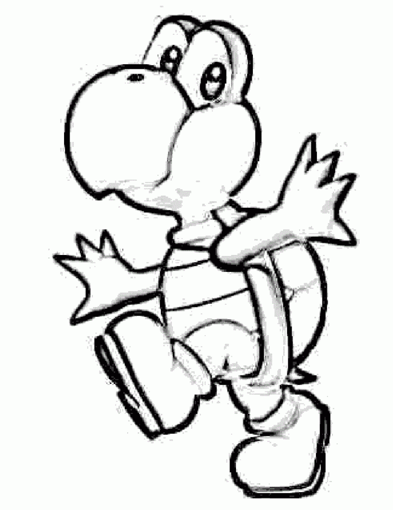 Yoshi Coloring Pages For Kids