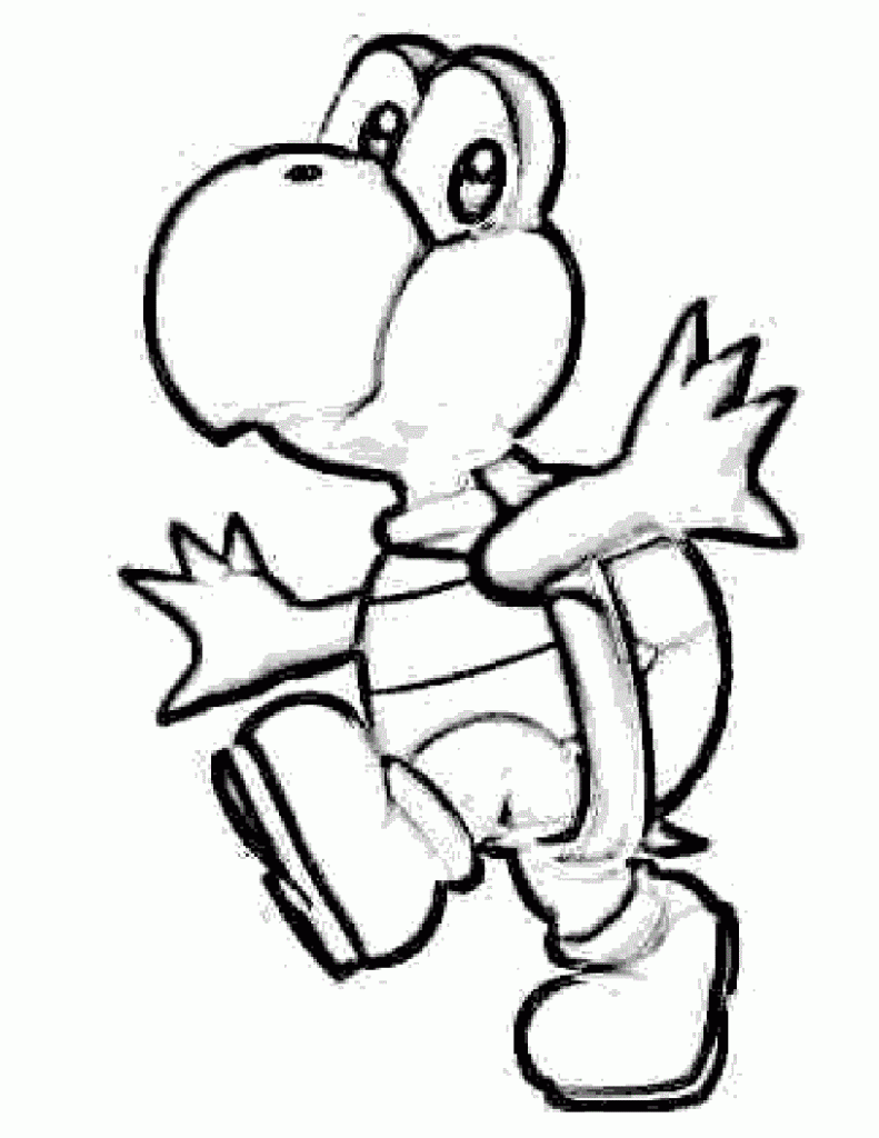 Free Printable Yoshi Coloring Pages For Kids