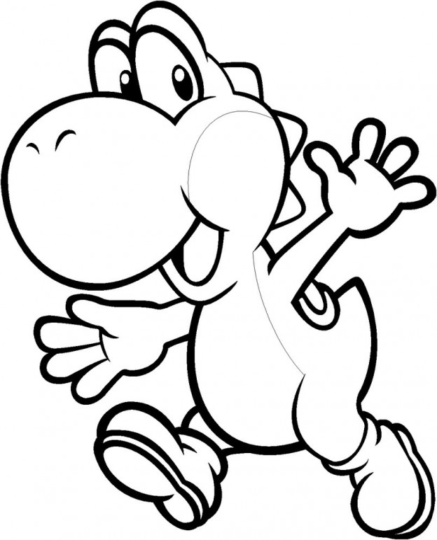 free printable yoshi coloring pages for kids