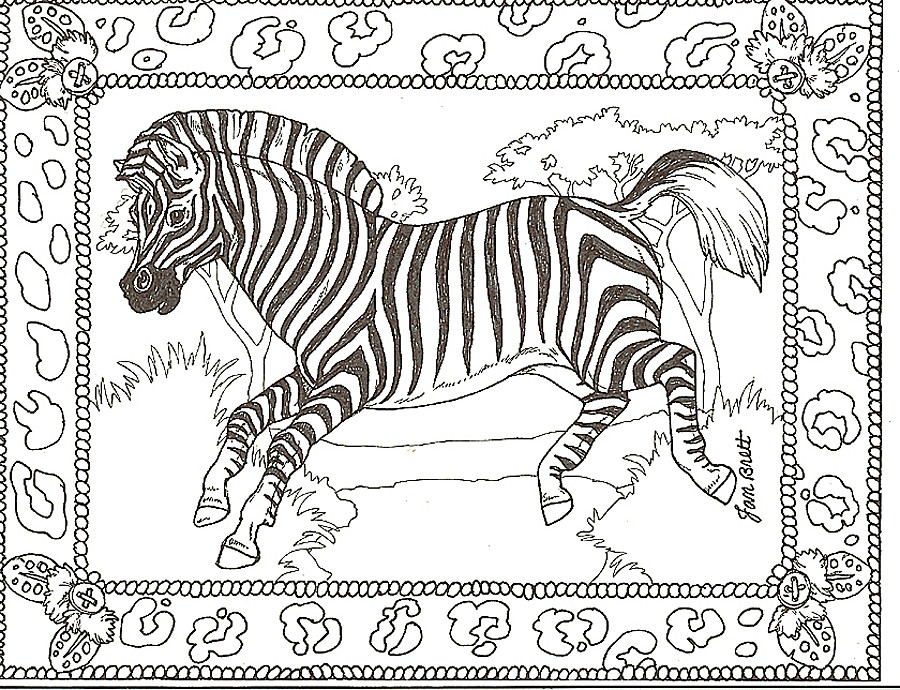 Zebra Print Coloring Pages 7