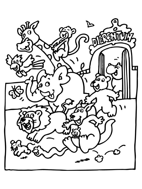 Zoo Animals Coloring Pages For Preschoolers