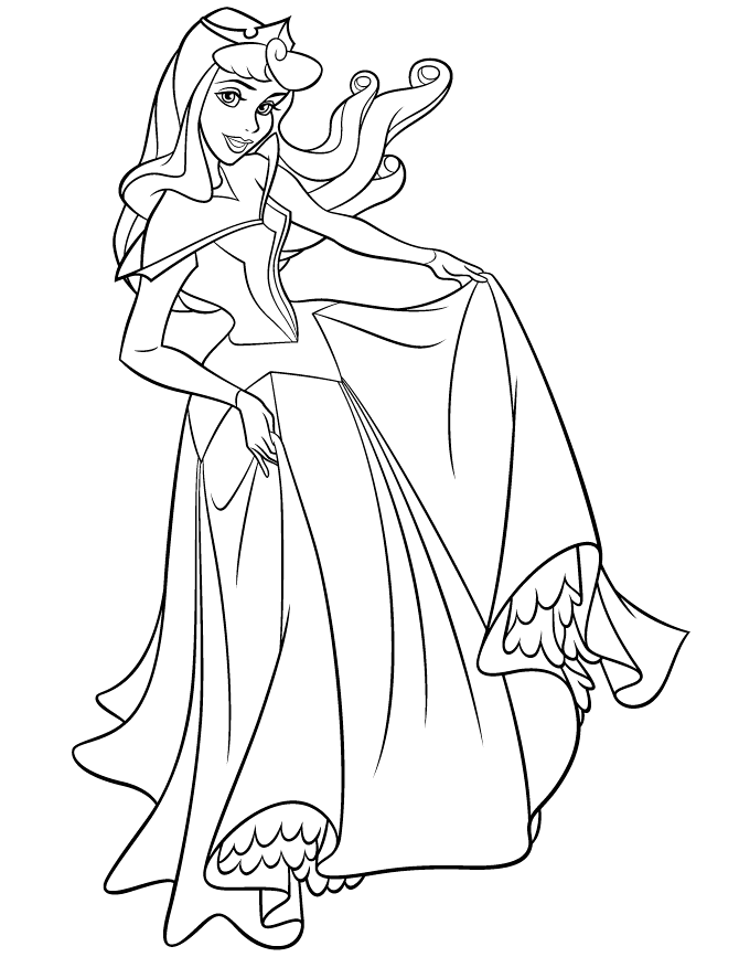 Aurora Disney Princess Coloring Page