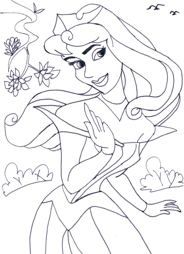 free printable disney princess coloring pages for kids