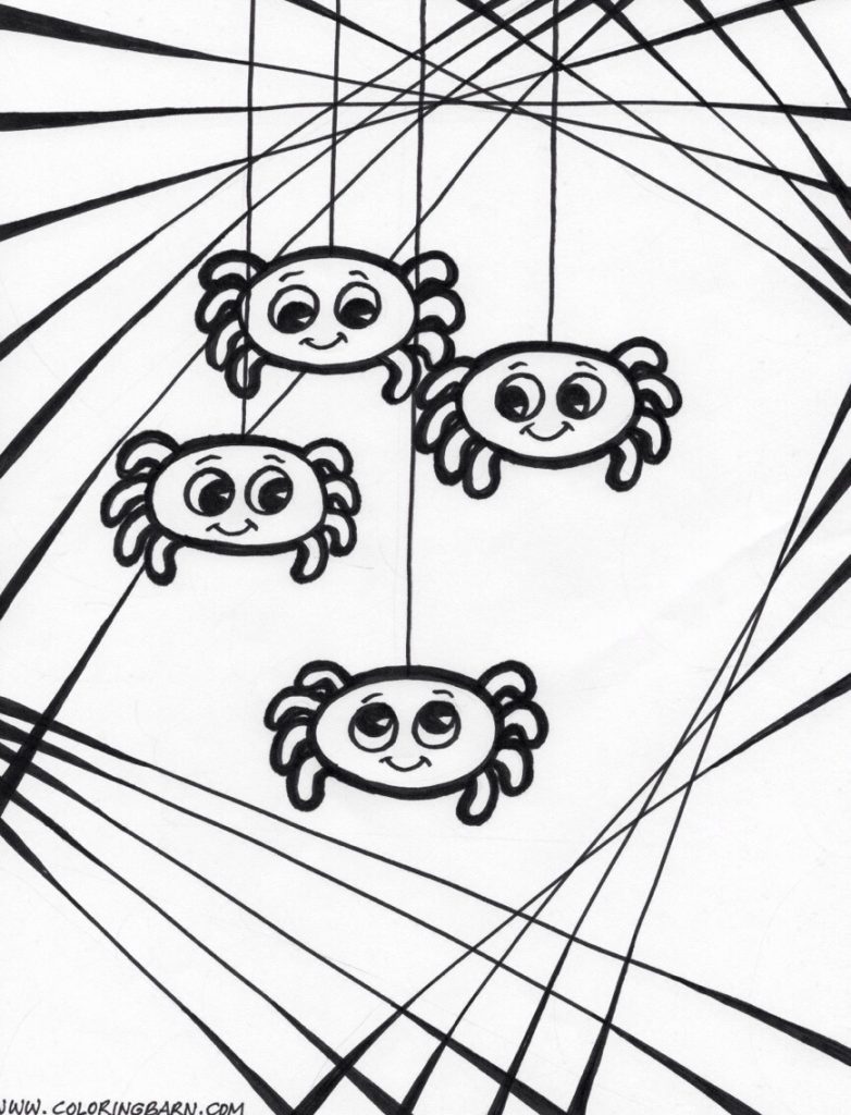 Baby Spiders Coloring Pages