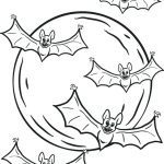 Bats Flying Coloring Page