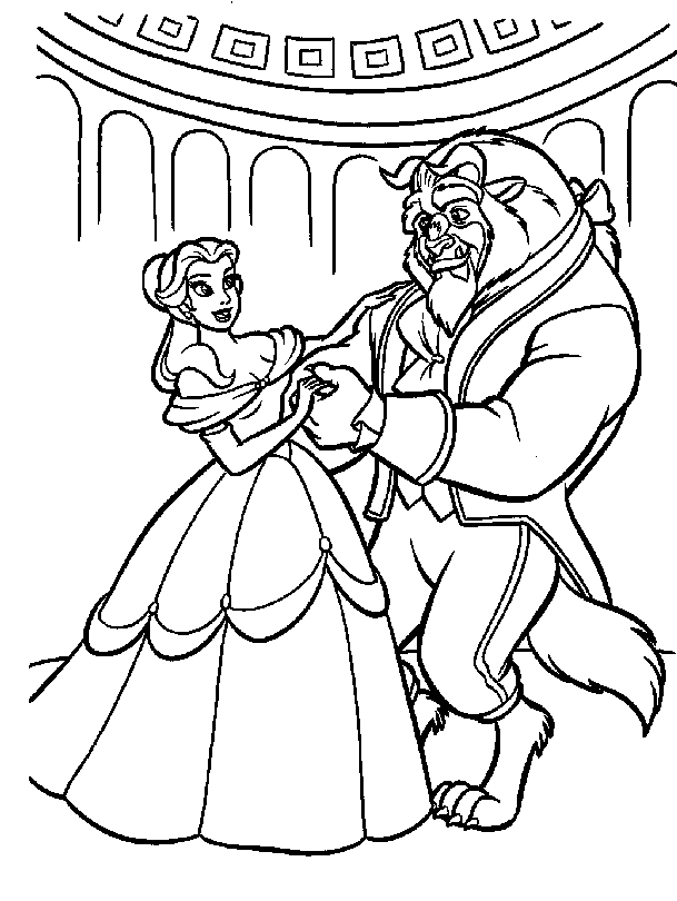 Belle Disney Princess Coloring Page