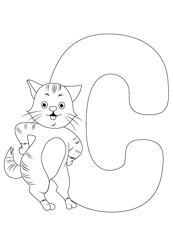 C Is For Cat Coloring Page