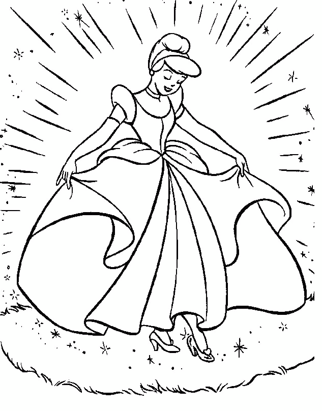 Cinderella Disney Princess Coloring Page