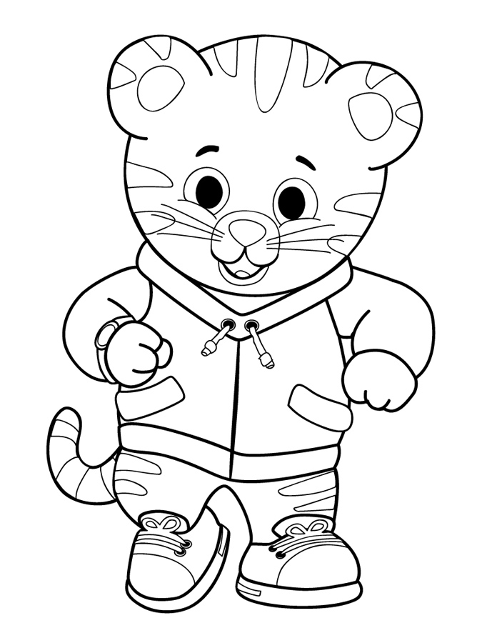 Cute Daniel Tiger Coloring Page