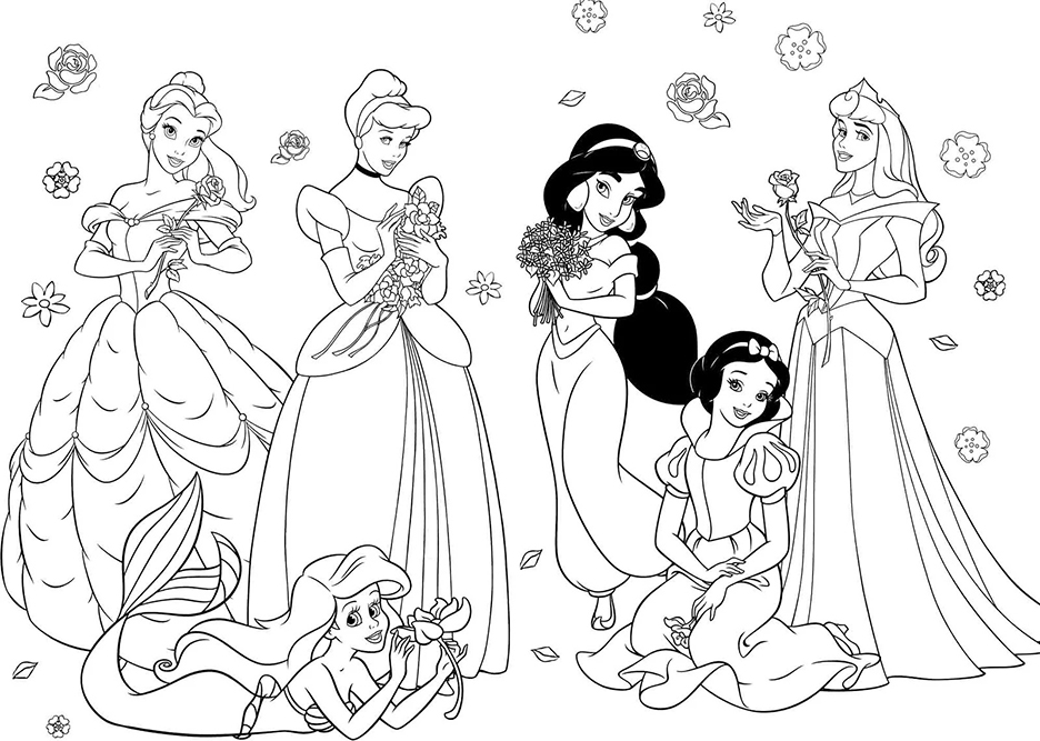 Disney Princess Coloring Pages