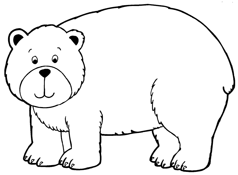 Easy Bear Coloring Page