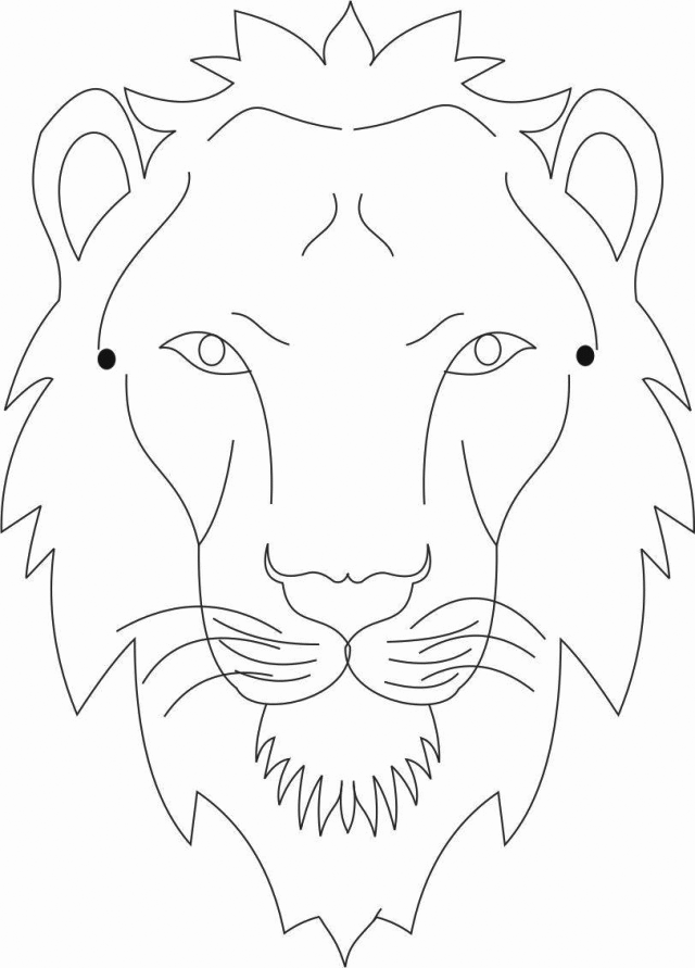 Easy Lion Coloring Page