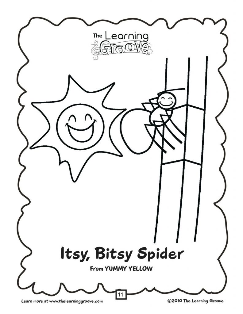 Itsy Bitsy Spider Coloring Page