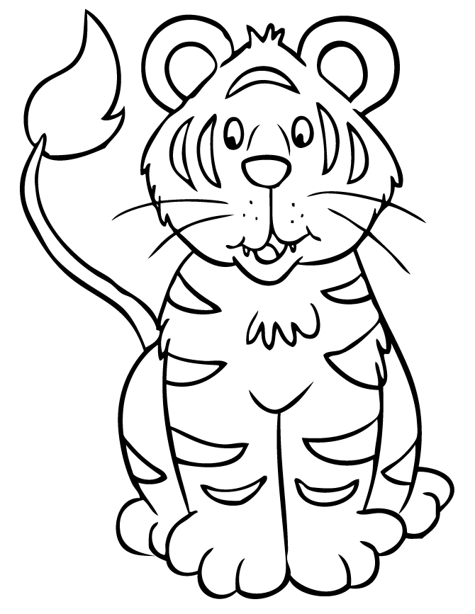 tiger drawing for children - Clip Art Library