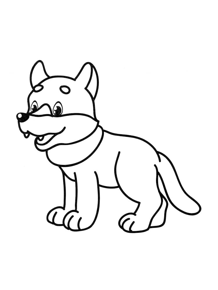 Little Wolf Coloring Page