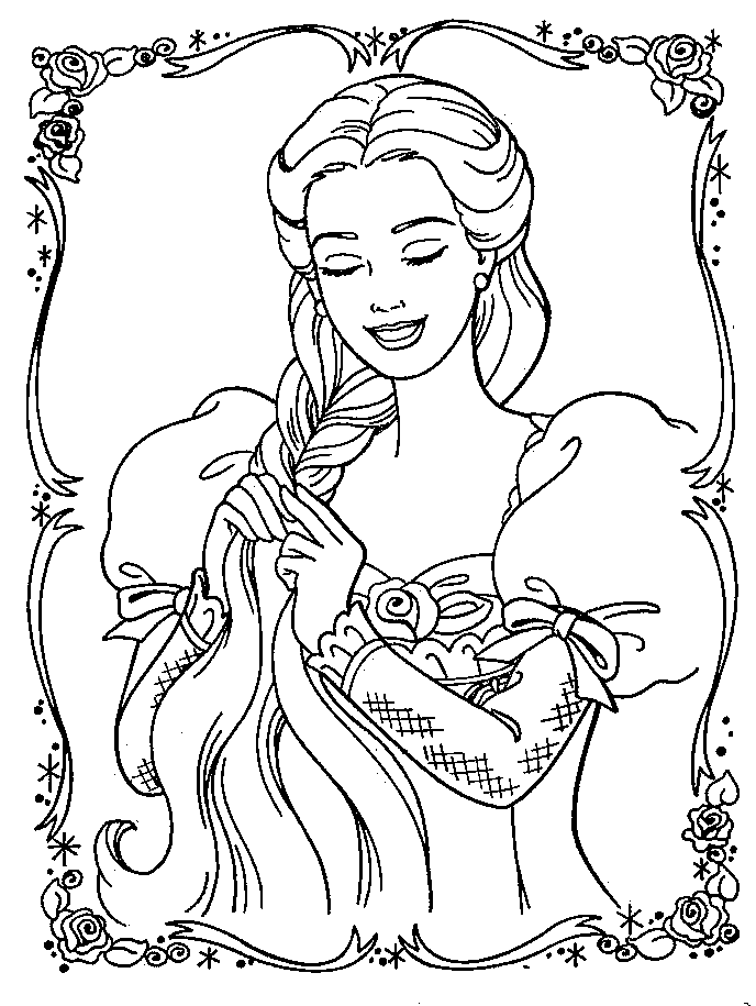 Rapunzel Disney Princess Coloring Page