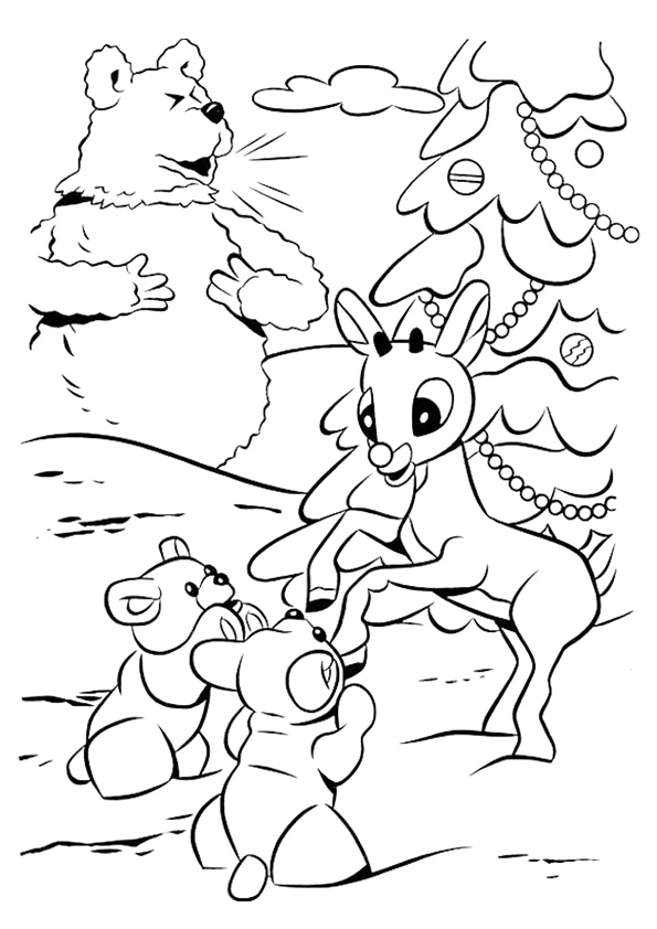Rudolf Coloring Pages