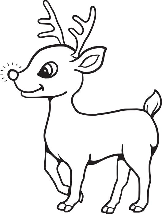 Rudolph The Red Nosed Reindeer Coloring Page