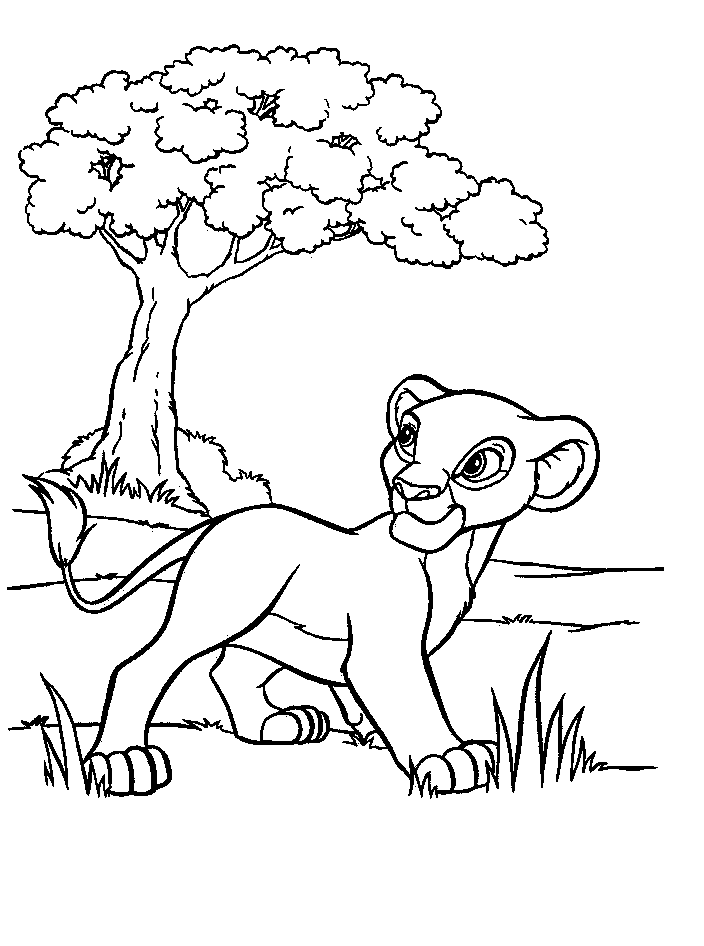 Simba Lion Coloring Page