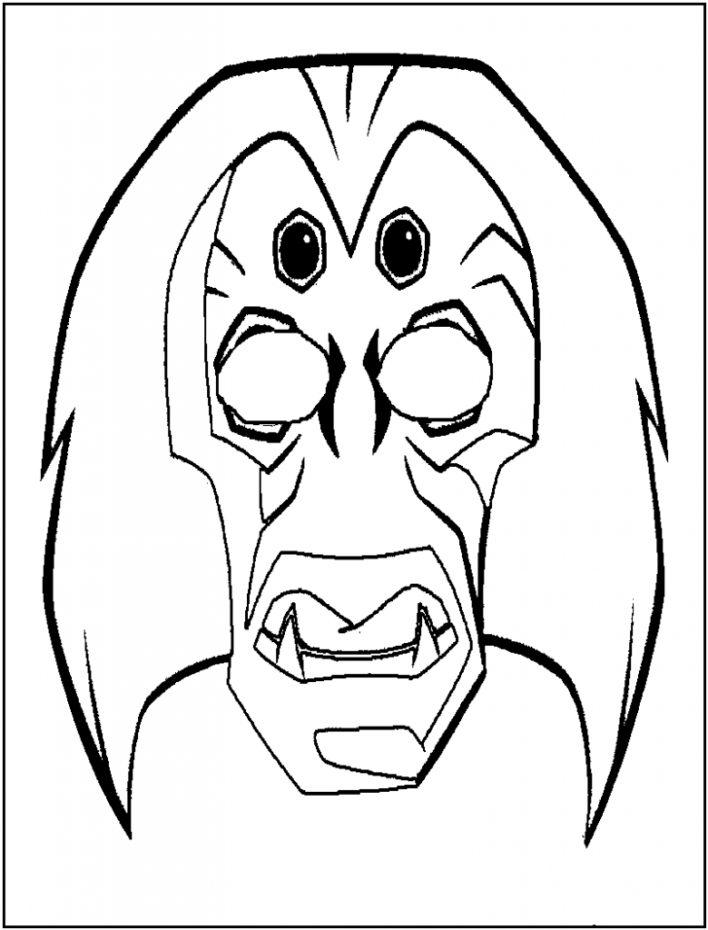 African Masks Coloring Pages