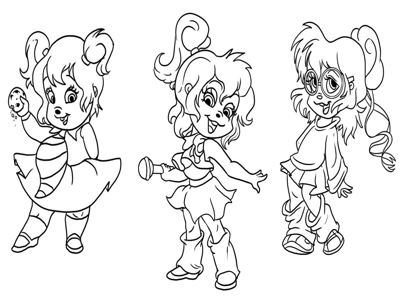 dance off chipettes chip wrecked coloring pages - photo #1