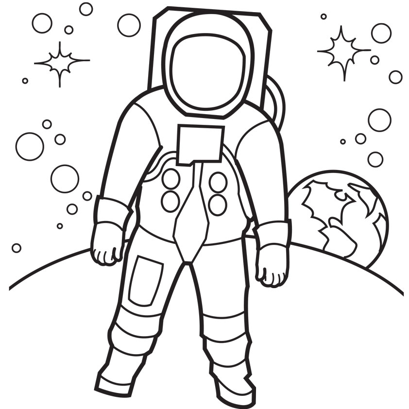 Free Printable Astronaut Coloring Pages For Kids