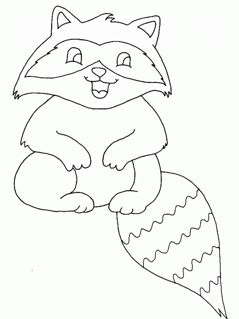 Raccoon Winter Coloring Page for Adults and Kids - Easy Peasy and Fun