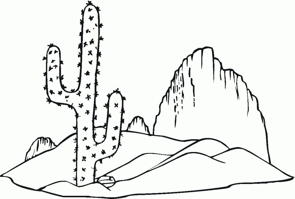 Cactus Coloring Pages Printable