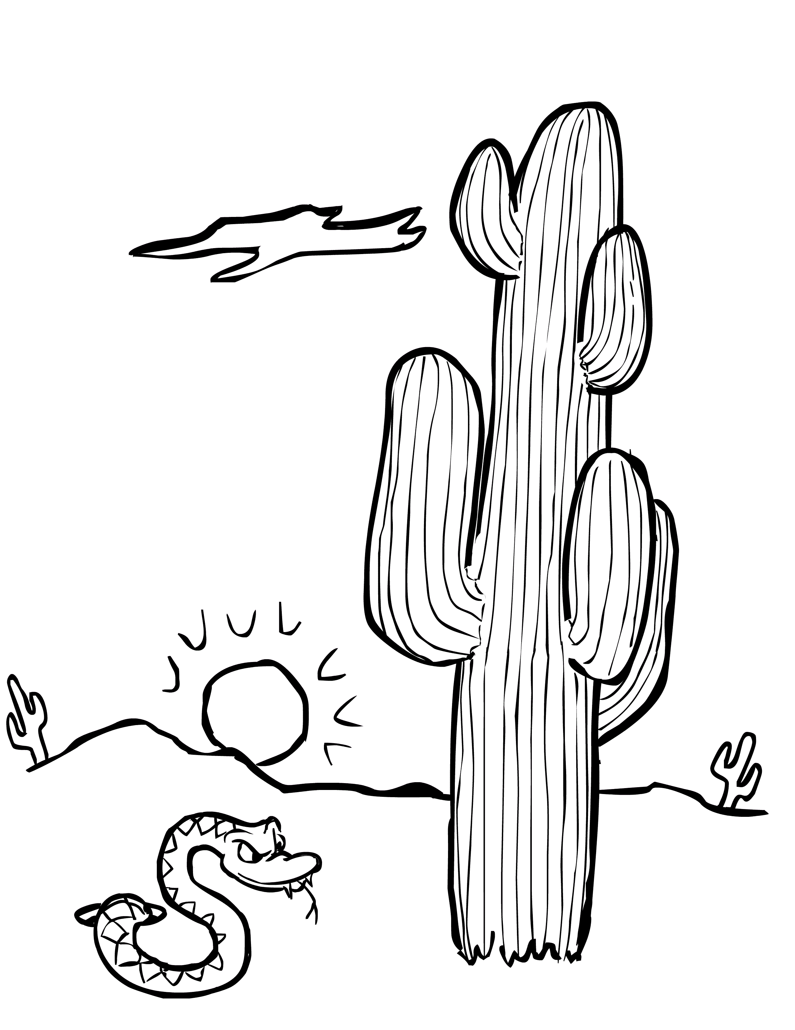 Cactus Printable Coloring Pages