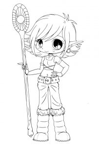 Free Printable Chibi Coloring Pages For Kids