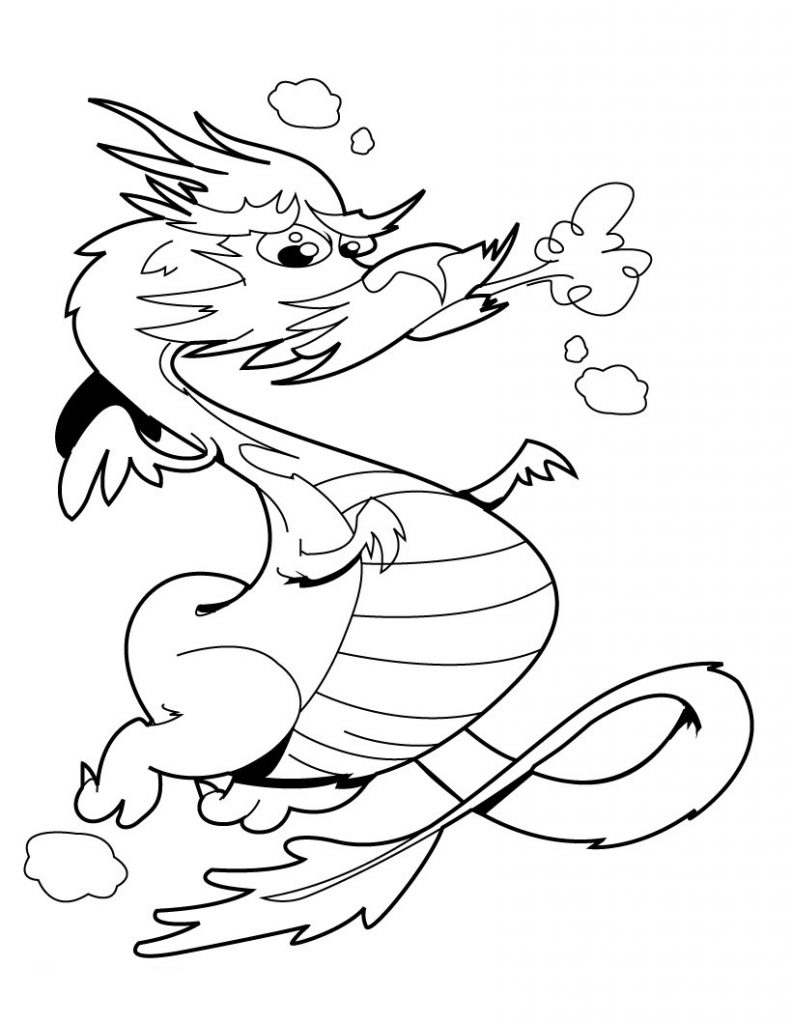 Chinese Dragon Coloring Pages Images