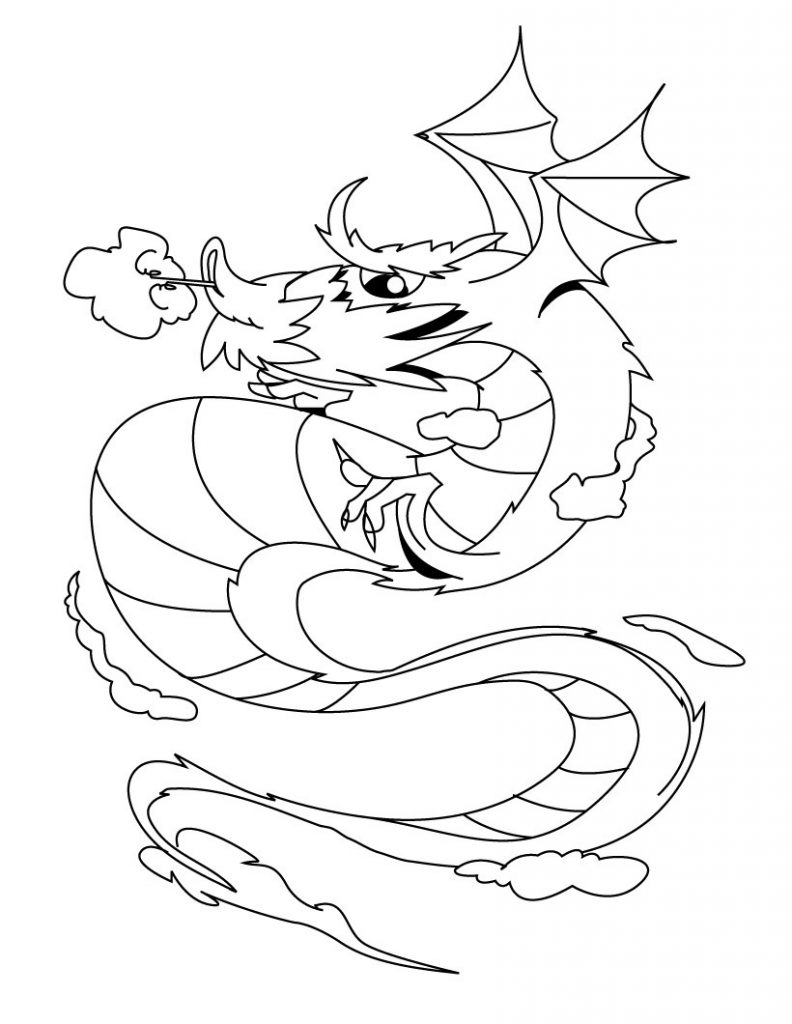 Chinese Dragon Coloring Pages Photos