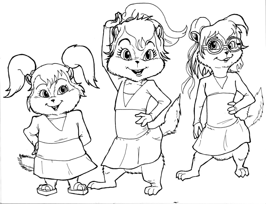 chipettes coloring pages