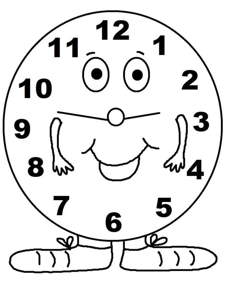 Free Printable Clock Coloring Pages For Kids