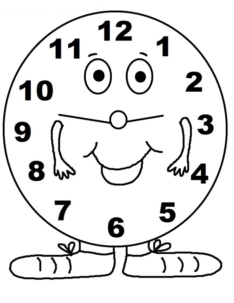 Clock Coloring Page