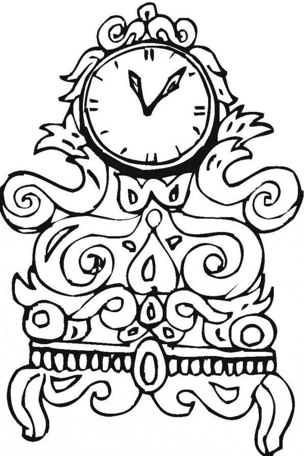 Clock Coloring Book Coloring Pages