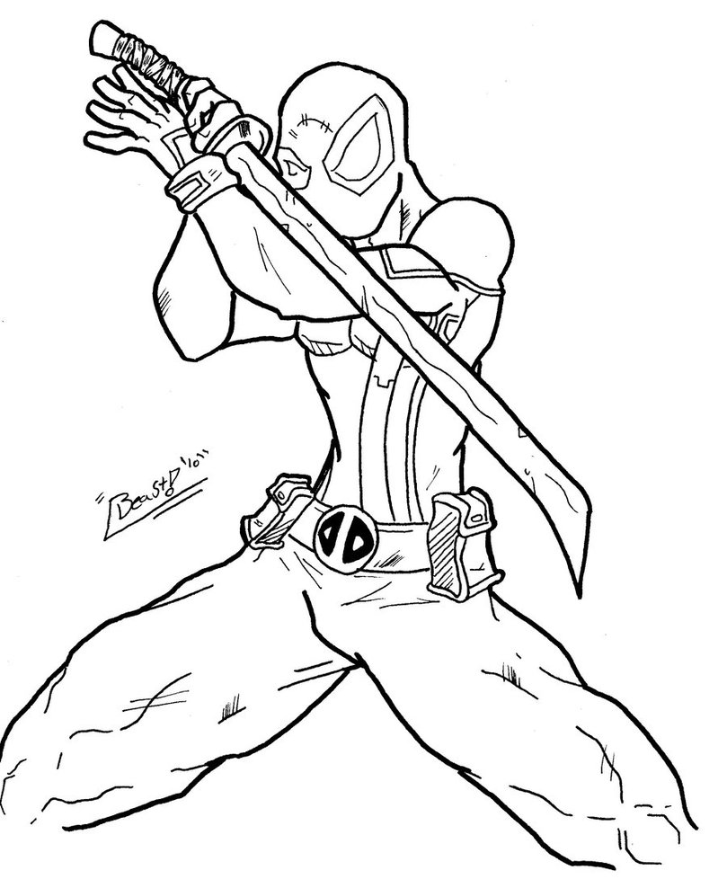 Free Printable Deadpool Coloring Pages For Kids