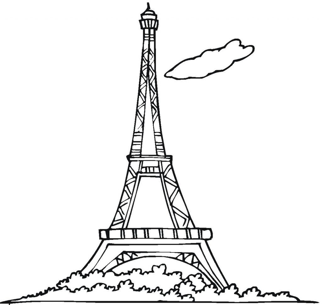 Coloring Pages of Eiffel Tower