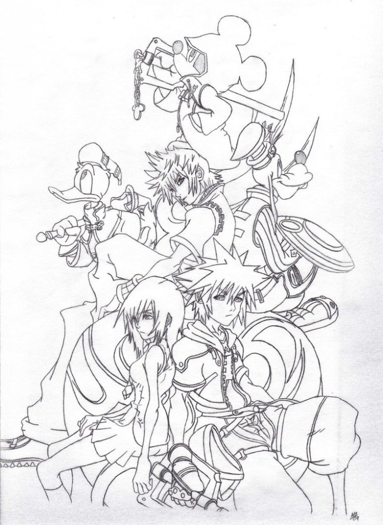Coloring Pages of Kingdom Hearts