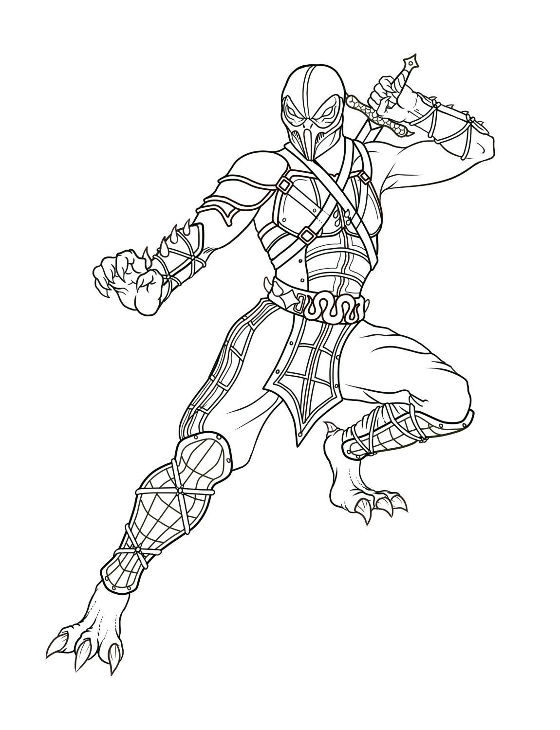 Coloring Pages of Mortal Kombat