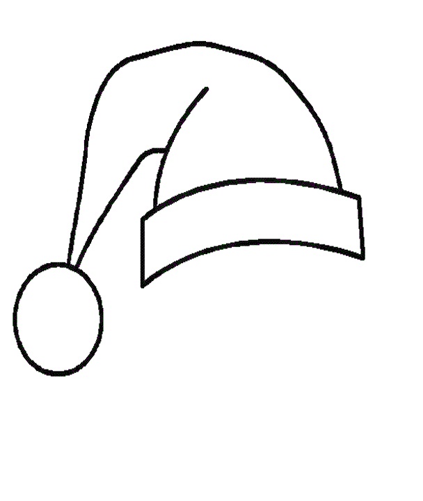Coloring Pages of Santa Hat