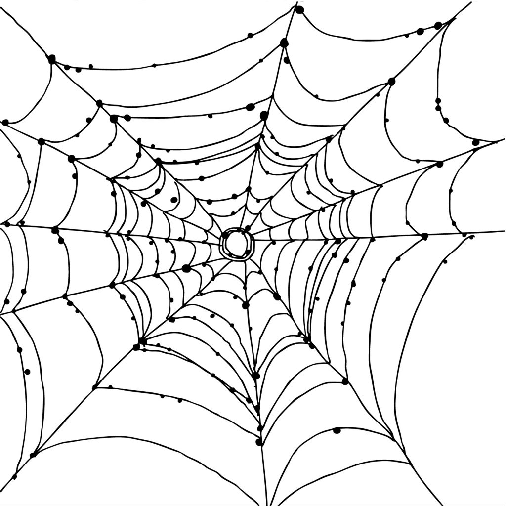 Coloring Pages of Spider Web