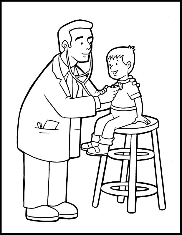 Community Helper Coloring Page