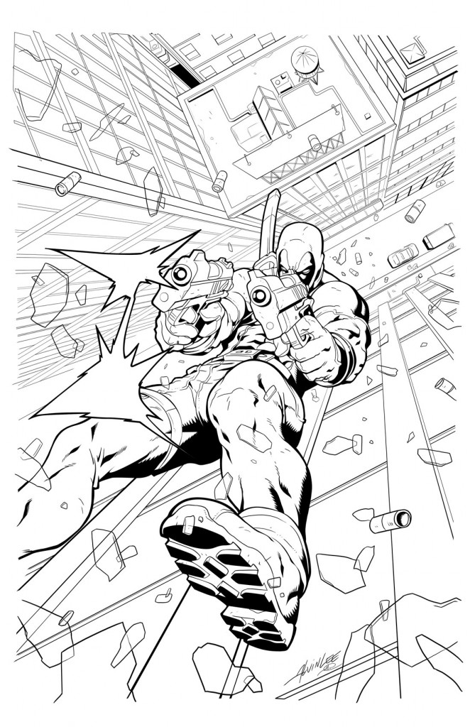 Deadpool Coloring Page