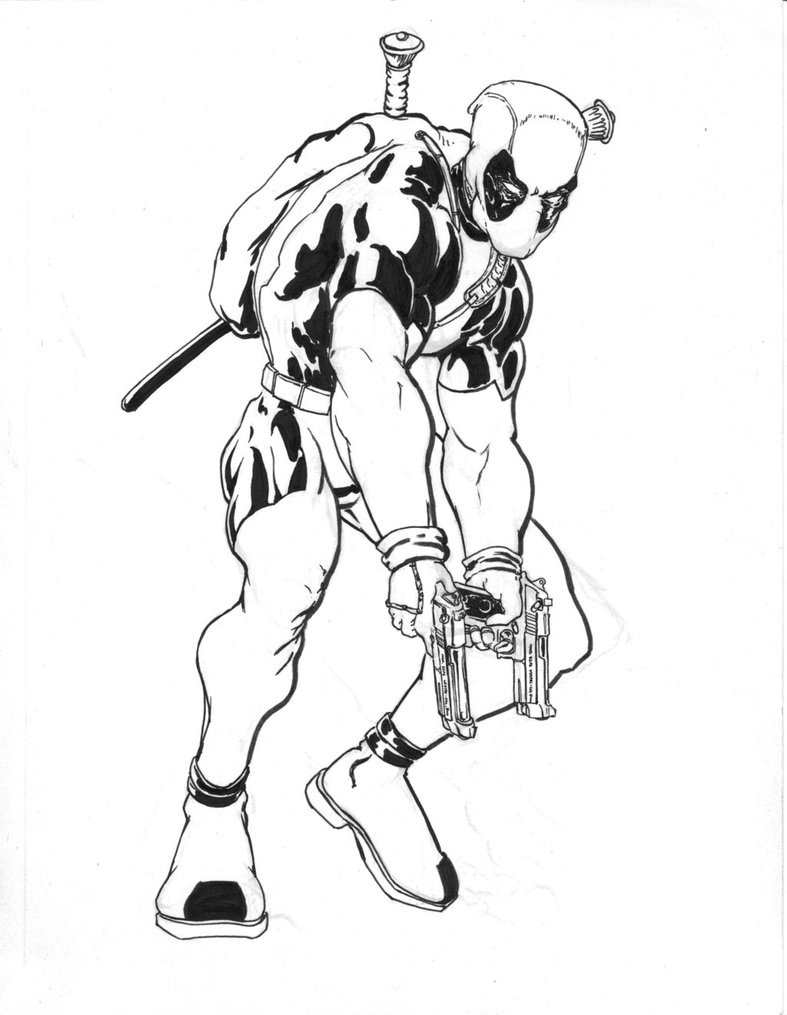Deadpool Coloring Pages Images