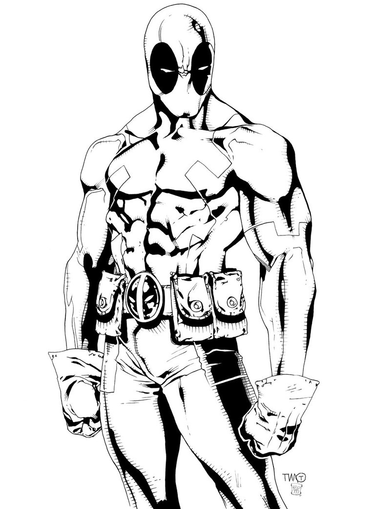 Free Printable Deadpool Coloring Pages For Kids